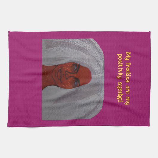 My Freckles Are My Positivity Symbol Kitchen Towel Geschirrtuch (Horizontal)