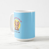 My Frenchie Is My Savior cute French Bulldog Meme Kaffeetasse (Vorderseite Links)