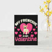 My Frenchie Is My Valentine Valentines Day French Karte (Gelbe Blume)