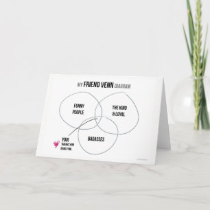 My Friend Venn Diagram Thank You Card Dankeskarte