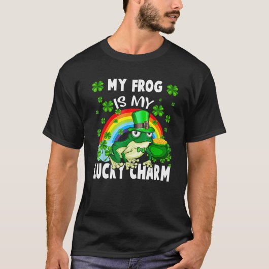 My Frog Is My Lucky Charm Happy St Patricks Day T-Shirt (Vorderseite)