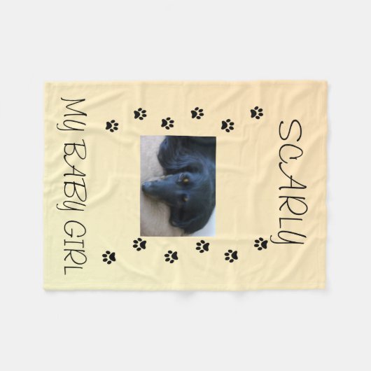 My Fur Babies Peach Glow Fleecedecke (Vorderseite (Horizontal))