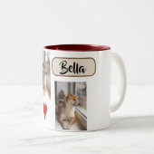 My Furry Friend Custom Dog Photo Mug with Name Zweifarbige Tasse (VorderseiteRechts)