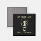 My Game Face Is My Byttle Mask Soccer Fan Camo Gra Magnet (Vorderseite/Rückseite)