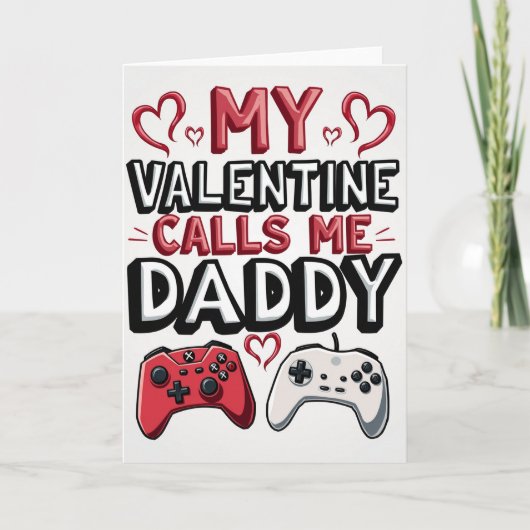 My Gamer Daddy Valentine Card Karte (Vorderseite)