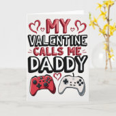 My Gamer Daddy Valentine Card Karte (Gelbe Blume)