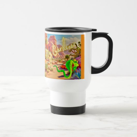 'My Gardener' Desert Garden Travel Mug Reisebecher (Rechts)