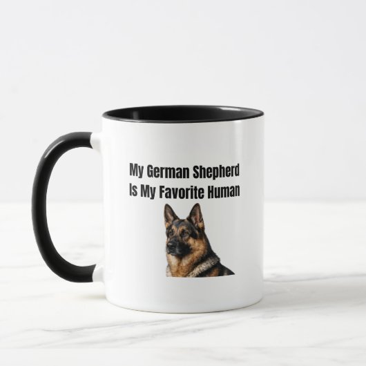 My German Shepherd Is My Favorite Human Tasse (Links)