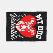 My German Shepherd Is My Valentine Dog Lover Valen Fleecedecke (Vorderseite (Horizontal))