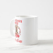 My German Shepherd Is My Valentine Funny Dog Lover Kaffeetasse (Vorderseite Links)