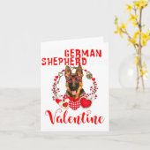My German Shepherd Is My Valentine Funny Dog Lover Karte (Gelbe Blume)