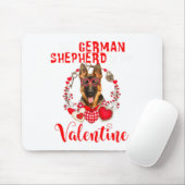 My German Shepherd Is My Valentine Funny Dog Lover Mousepad (Mit Mouse)