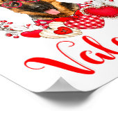 My German Shepherd Is My Valentine Funny Dog Lover Poster (Ecke)