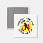 My Girl May Not Always Swing But I Do Softball Mom Magnet (Vorderseite/Rückseite)