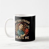 My Girlfriend Beats Me Retro Funny Men Couple Love Kaffeetasse (Links)