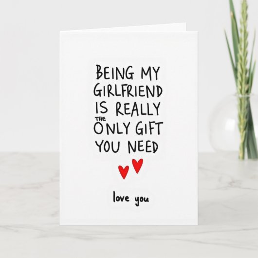 My Girlfriend Is The Gift Card Karte (Vorderseite)