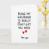 My Girlfriend Is The Gift Card Karte (Gelbe Blume)