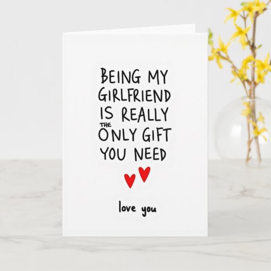 My Girlfriend Is The Gift Card Karte (Gelbe Blume)