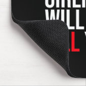 My Girlfriend Will Kill You Relationship Funny Gf Mousepad (Ecke)