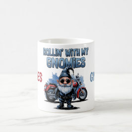 My Gnomies Funny Motorcycle Gnome Coffee Mug Kaffeetasse