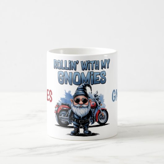 My Gnomies Funny Motorcycle Gnome Coffee Mug Kaffeetasse (Mittel)