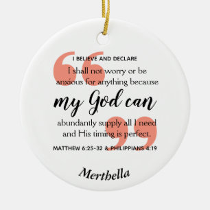 MY GOD CAN Christian Prayer Keramik Ornament