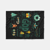 My God Is Christmas Jesus Is The Reason Faith Chri Fleecedecke (Vorderseite (Horizontal))