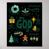 My God Is Christmas Jesus Is The Reason Faith Chri Poster (Vorne)