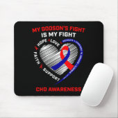 My Godsons Fight Is My Fight Chd Heart Disease Awa Mousepad (Mit Mouse)