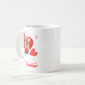 My Golden Retriever Is My Valentine Owner Floral H Kaffeetasse (Vorderseite Links)