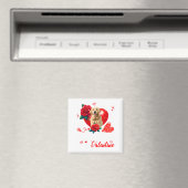 My Golden Retriever Is My Valentine Owner Floral H Magnet (In Situ (Geschirrspüler))