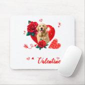My Golden Retriever Is My Valentine Owner Floral H Mousepad (Mit Mouse)