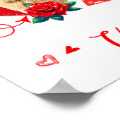 My Golden Retriever Is My Valentine Owner Floral H Poster (Ecke)