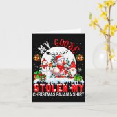 My Goose Stolen My Christmas Pajama Shirt Santa Fa Karte (Gelbe Blume)