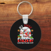 My Goose Stolen My Christmas Pajama Shirt Santa Fa Schlüsselanhänger (Vorderseite)