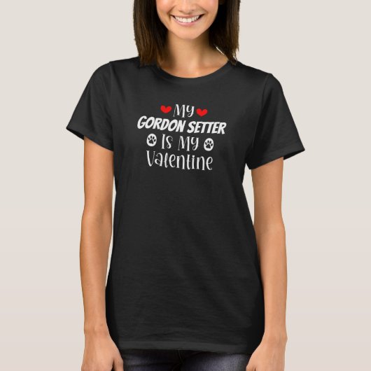 My Gordon Setter is My Valentine Cute Valentine's  T-Shirt (Vorderseite)