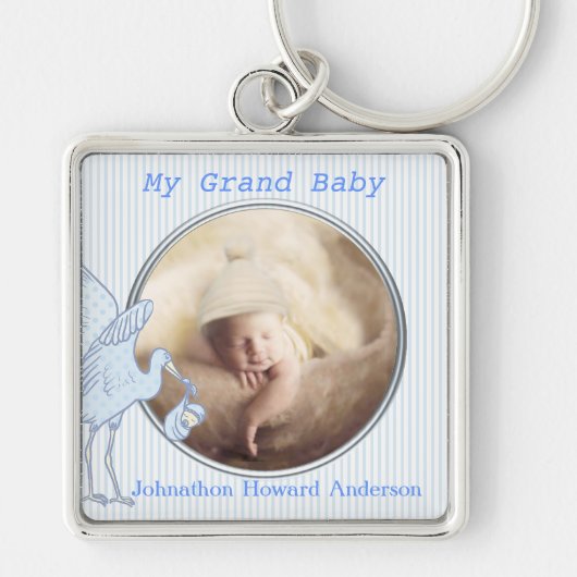 My Grand Baby Boy Baby Foto Key Chain Schlüsselanhänger (Vorne)