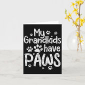 My Grandkids Have Paws Funny Dog Cat Grandma Grand Karte (Gelbe Blume)