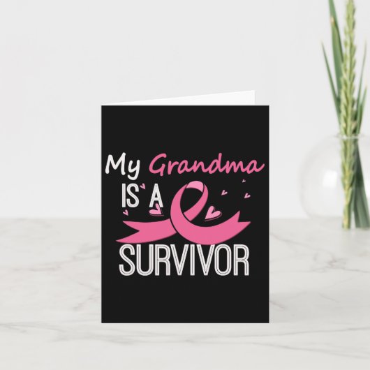 My Grandma Is A Survivor Breast Cancer Awareness Karte (Vorderseite)