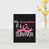 My Grandma Is A Survivor Breast Cancer Awareness Karte (Gelbe Blume)