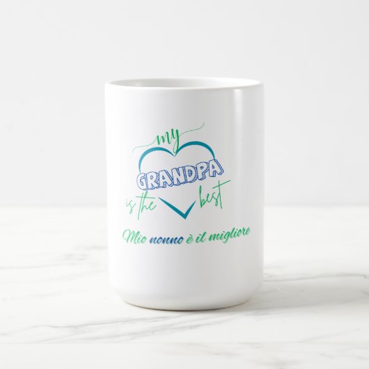 My Grandpa Is the Best – Bilingual Gift Design Kaffeetasse (Mittel)