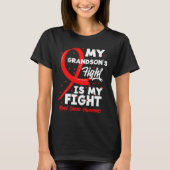 My Grandson's Fight Is My Fight Blood Cancer Aware T-Shirt (Vorderseite)