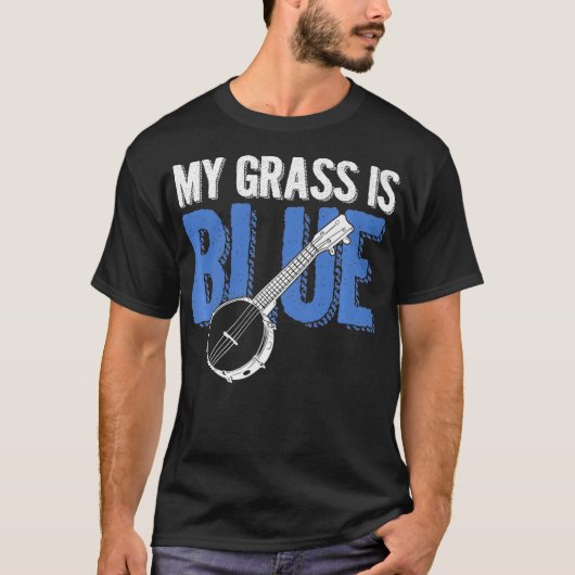My Grass Is Blue Bluegrass American Folk Country T-Shirt (Vorderseite)