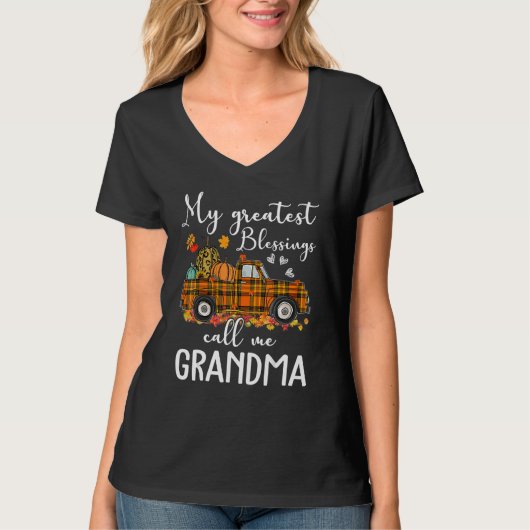 My Greatest Blessings Call Me Grandma Autumn T-Shirt (Vorderseite)
