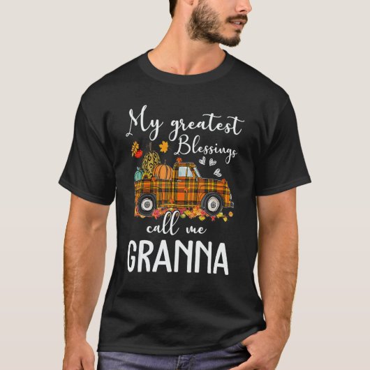 My Greatest Blessings Call Me Granna Autumn T-Shirt (Vorderseite)