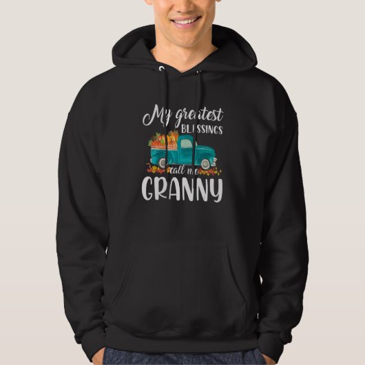 My Greatest Blessings Call Me Granny Truck Pumpkin Hoodie (Vorderseite)