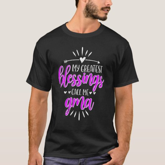 My Greatest Blessings Call Me Memaw Gma T-Shirt (Vorderseite)