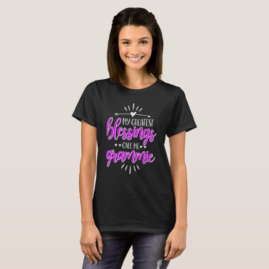 My Greatest Blessings Call Me Memaw Grammie T-Shirt (Vorne ganz)