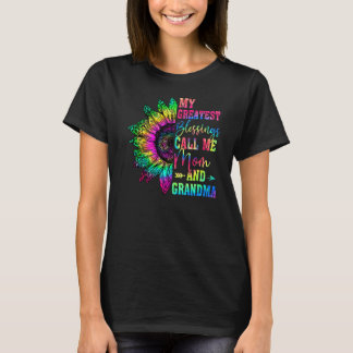 My Greatest Blessingscall Me Mom And Grandma Leopa T-Shirt