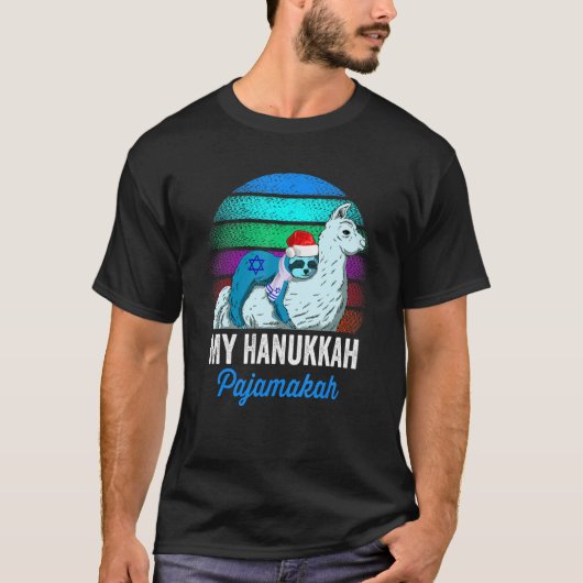 My Hanukkah Pajamakah Chanukah Pajamas Sloth Meno T-Shirt (Vorderseite)